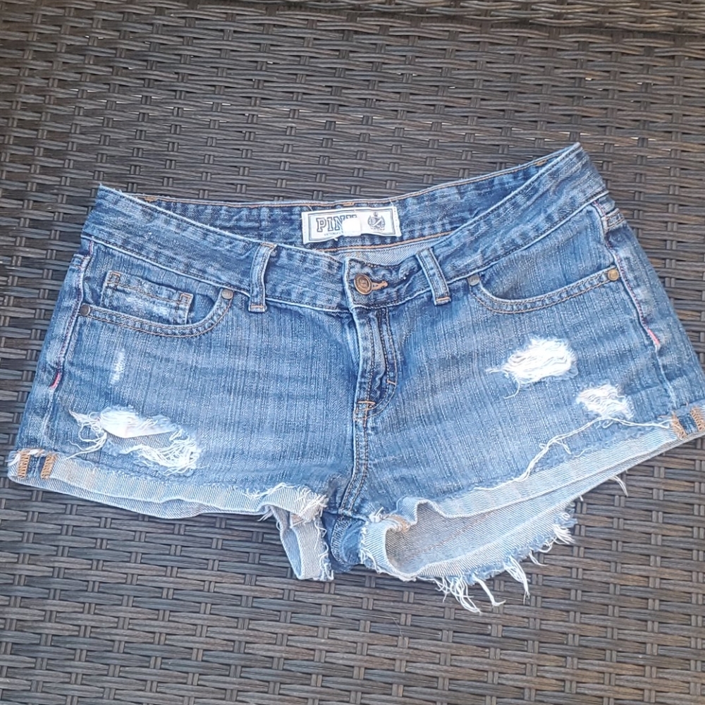 VS Victoria Secret Pink low rise jean shorts